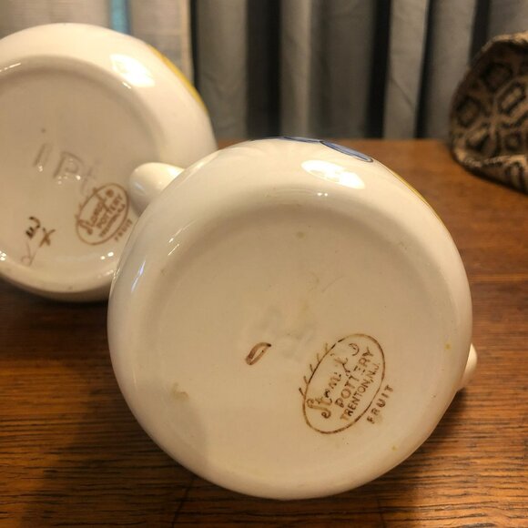Stangl Fruit Pattern Pottery Pitchers Set of 3 Pint Half Pint 6oz Creamer Milk P - Picture 5 of 11